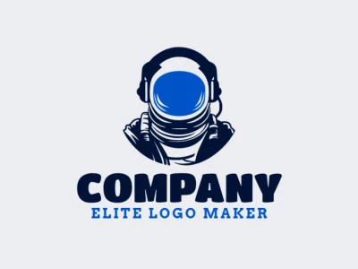 Professional logo in the shape of an astronaut with creative design and pictorial style.