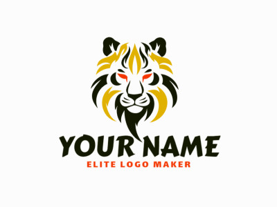 An abstract and interesting logo design featuring an attentive tiger, ideal for company branding.