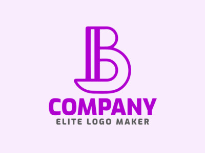 Un logotipo minimalista que presenta la letra 'B', elegantemente diseñado en rosa, representando sofisticación y modernidad.
