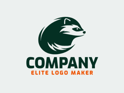 Abstract logo in the shape of a badger with creative design.