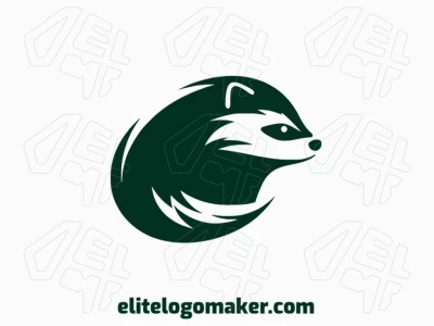 Abstract logo in the shape of a badger with creative design.