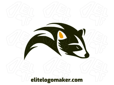 Creative logo in the shape of a badger with a refined design and abstract style.