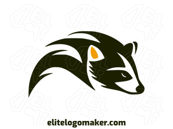 Creative logo in the shape of a badger with a refined design and abstract style.