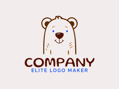 A playful and adorable logo design featuring a bear, perfect for a youthful and fun brand identity.