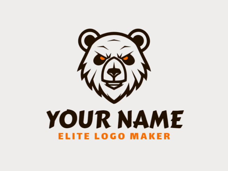 Um logotipo minimalista apresentando um urso, usando linhas limpas e formas simples para criar um design moderno e acessível.