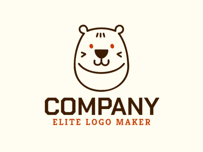 A childish logo design featuring a bear shape, created with playful elements and bright colors to capture attention.