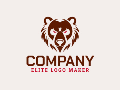Un logotipo de estilo tribal con la cabeza de un oso, elaborado con líneas audaces y detalles intrincados.