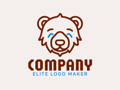 A sleek monoline logo featuring a bear head, representing strength and reliability, perfect for a versatile brand identity.