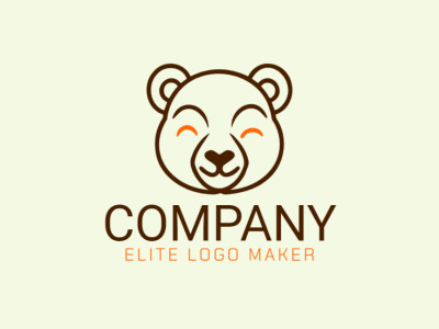A simple and playful logo featuring a bear head, perfect for a child-friendly brand.