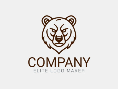 An excellent symmetric logo featuring a subtle bear head, ideal for a distinguished company.