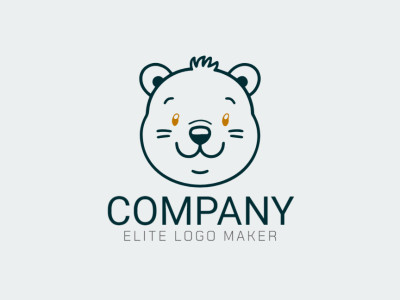 A charming logo design featuring a bear head, ideal for a prominent and sophisticated look with a touch of playfulness.