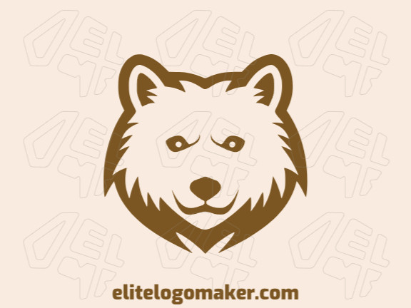 A minimalist bear head logo, using only brown, delivers a clear and strong image that sparks a sense of strength and confidence.