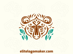 This logo features a majestic bear head with leaves, rendered in green and brown. Its ornamental style adds an extra touch of elegance.