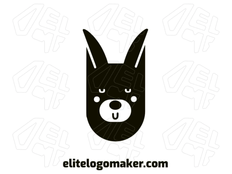 Logotipo focado em negócios com um design abstrato de cabeça de urso, criando uma identidade visual forte e profissional.