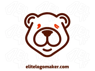 Um logotipo profissional com uma cabeça de urso e design simples, utilizando linhas limpas e formas equilibradas para criar uma aparência ousada e moderna.