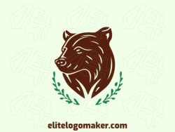 The logo features a creative design with an image of a bear and leaves. The color scheme is a mix of green and brown, giving a natural and organic feel.