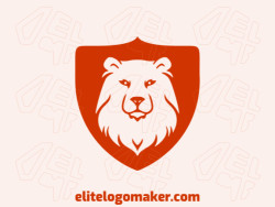 Professional logo in the shape of a bear combined with a shield with creative design and abstract style.