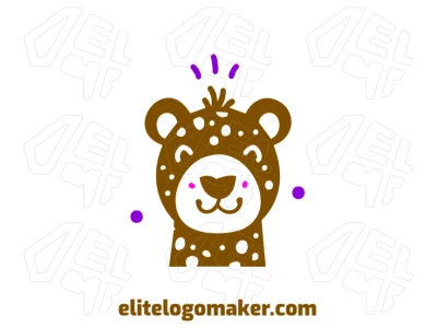 O urso com um design artístico no estilo artesanal apresenta um logo único e cativante, pronto para gerar interesse e reconhecimento.