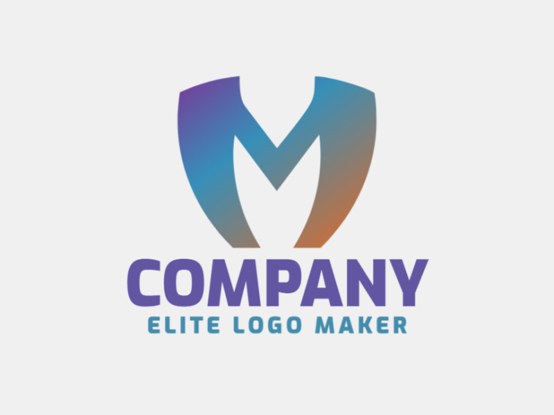 Logo design featuring an inspiring and original beautiful letter 'M' with a gradient style.