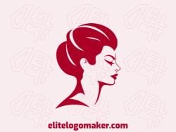 Modern logo in the shape of a beautiful woman with professional design and simple style.
