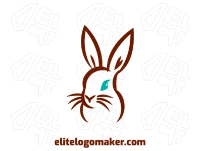 Creative logo featuring a beautifully designed rabbit in an animal style, combining charm and elegance in a unique and artistic design.