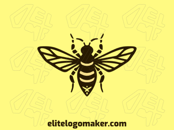 Embodying nature's harmony, this abstract logo features a bee in bold black and vibrant yellow. Its captivating design symbolizes productivity and sweetness, making it perfect for brands that strive for innovation and positivity.