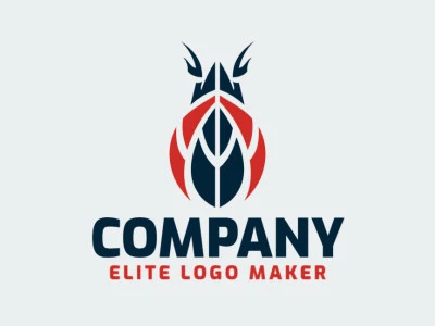 The logo features an abstract design of a beetle in blue and red colors, representing strength, resilience, and adaptability.