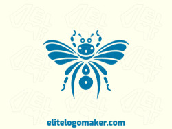 Customizable logo in the shape of a beetle with creative design and abstract style.