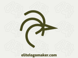 Ideal logo for different businesses, in the shape of a birdie, with creative design and monoline style.