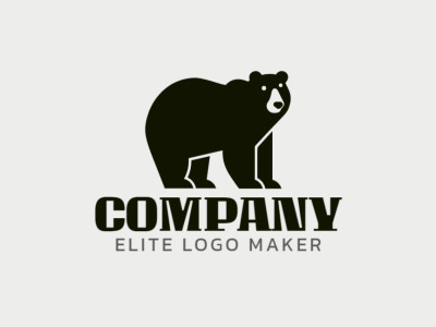 Un logotipo audaz con un majestuoso oso negro, representando fuerza, coraje y resiliencia.