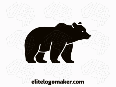 A striking depiction of a black bear, embodying strength and grace in this animal-themed logo.