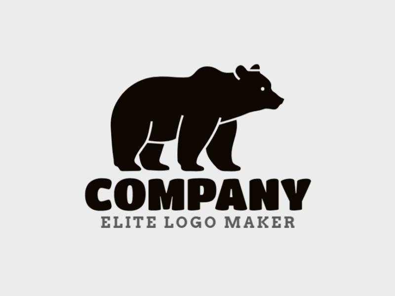 A striking depiction of a black bear, embodying strength and grace in this animal-themed logo.