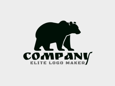 Un logo minimalista que presenta un oso negro, diseñado con líneas elegantes para un aspecto moderno y poderoso.