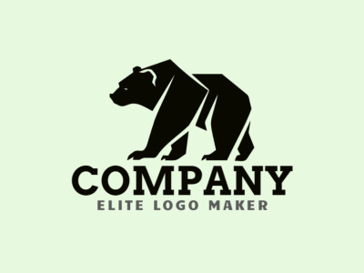 A minimalist logo featuring the sleek silhouette of a black bear, designed for a clean and modern brand presence.