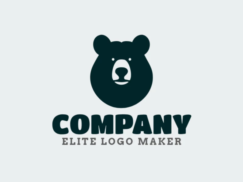 An emblematic logo design featuring a symmetrically designed black bear head, evoking strength and sophistication.