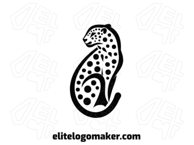 Um design de onça negra no estilo mascote que representa uma identidade empresarial forte e profissional para sua marca.