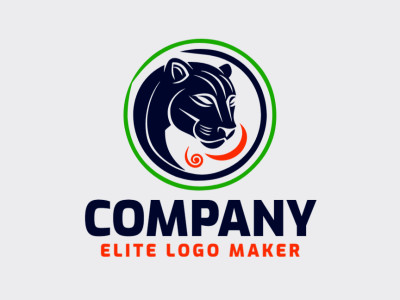 A circular logo featuring a sleek black panther silhouette, exuding power and elegance with its dark green accents.