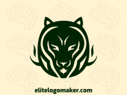 This logo showcases the sleek and powerful silhouette of a black panther in an abstract style, creating an enigmatic and captivating visual representation.