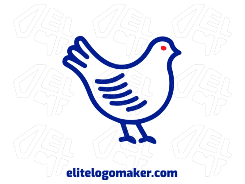 A refined blue bird logo with a sleek monoline design, combining elegance and simplicity in a modern style.