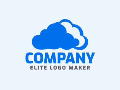 A minimalist logo resembling a serene blue cloud, epitomizing simplicity with a touch of elegance.