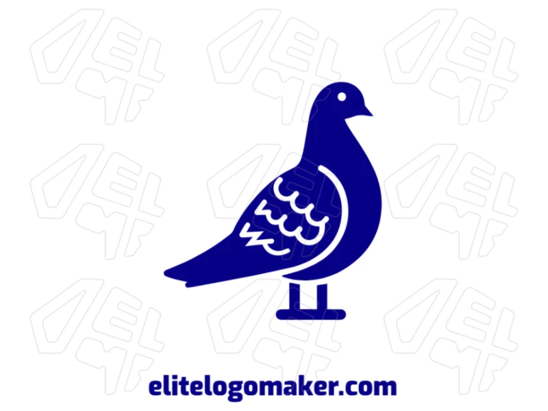 A creative logo featuring a beautiful abstract blue dove design, perfect for a professional and unique logo creation.