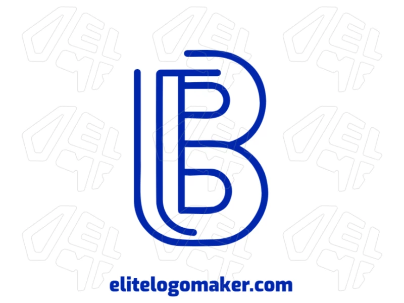 Un diseño de logotipo bonito con la letra "B" azul y estilo minimalista, perfecto para crear una identidad de marca moderna e impresionante.