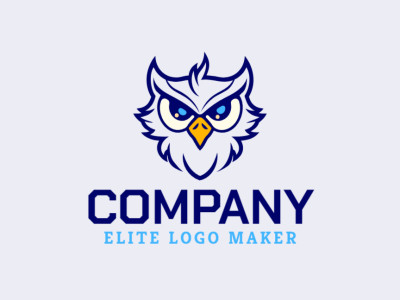 Un logotipo abstracto y cautivador que presenta un pájaro azul, irradiando una sensación de libertad y creatividad con sus tonos vibrantes de azul y amarillo.