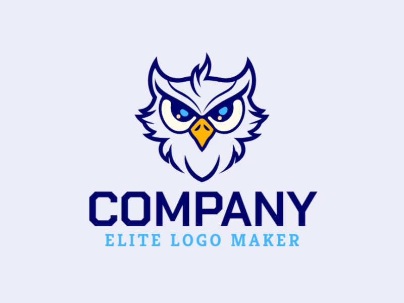 An abstract and captivating logo featuring a bluebird, exuding a sense of freedom and creativity with its vibrant blue and yellow tones.