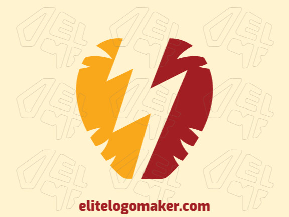Logo with creative design, forming a brain combined with a lightning bolt, with abstract style and customizable colors.