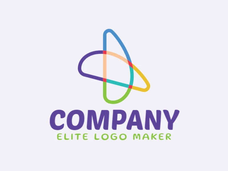 Creative logo in the shape of a brain combined with a star, with a refined design and monoline style.