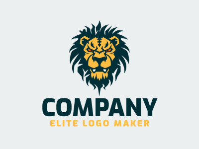 Un logo ilustrativo que muestra un león valiente, encarnando coraje y determinación con colores vibrantes.