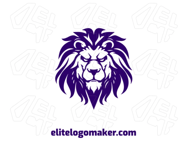 Creative logo featuring a Bravo lion with an abstract design in purple, blending boldness and artistry for a unique and striking look.
