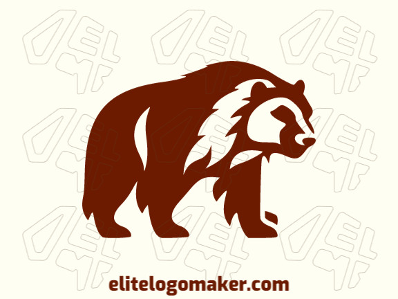 A meaningful logo design in the shape of a brown bear: combining the warm colors of brown in an animal-style to represent strength and reliability.