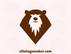 An emblematic logo featuring a majestic brown bear in dignified dark brown, symbolizing strength and grandeur.